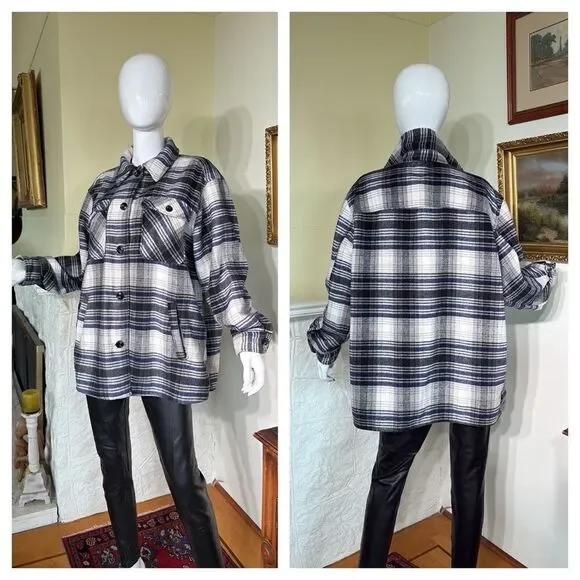 H&M Oversized Plaid Shacket - Picture 2 of 16